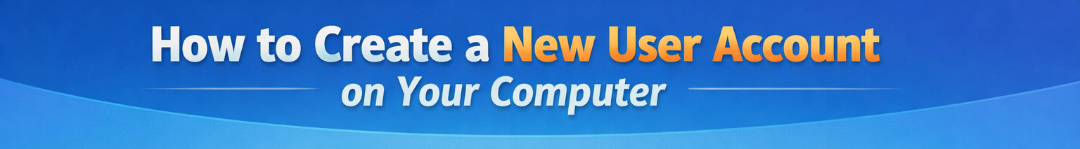 How to create a new user account on a computer - Bright Classes ...